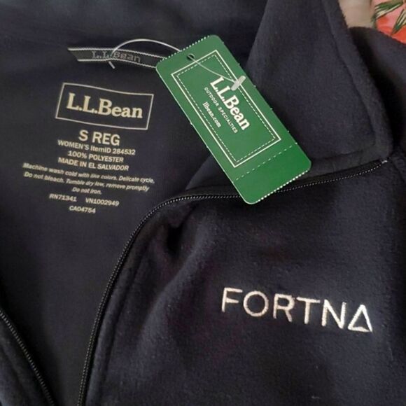 L.L.Bean Ultrasoft Womens Lightweight Fitness Fleece Quarter Zip Ink Black NWT - Picture 9 of 10